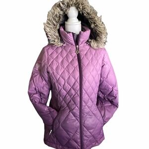 Free Country Down quilted jacket/ coat sz small purple